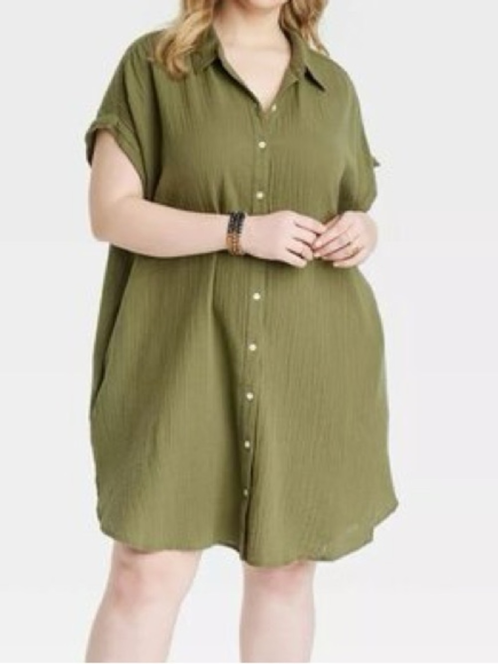 Universal Thread Cotton Button Down Mini Dress